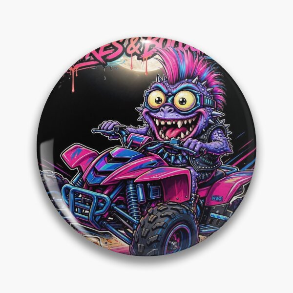 Item preview, WWA ATV Park - Dirty Tires & Bologna Fires Punk Monster Graphic designed and sold by WeirdWheeledArt.