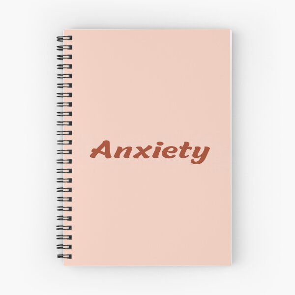 Item preview, Anxiety – Bold typographic design in terracotta on a pastel background designed and sold by Kokorolab.