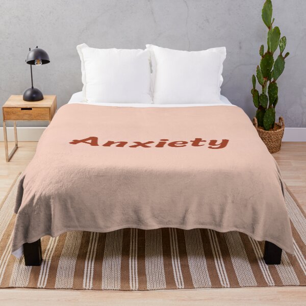 Item preview, Anxiety – Bold typographic design in terracotta on a pastel background designed and sold by Kokorolab.