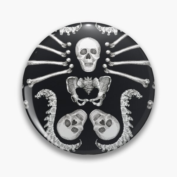 Item preview, Gothic Skeleton Bones Pattern with Skulls and Spines for Halloween designed and sold by Sveta Aho.