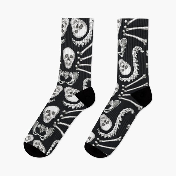 Item preview, Gothic Skeleton Bones Pattern with Skulls and Spines for Halloween designed and sold by Sveta Aho.
