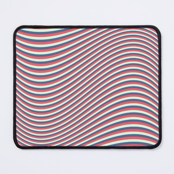 Item preview, Forest mint,bubblegum pink and baltic blue color strips waves. designed and sold by Designfs.