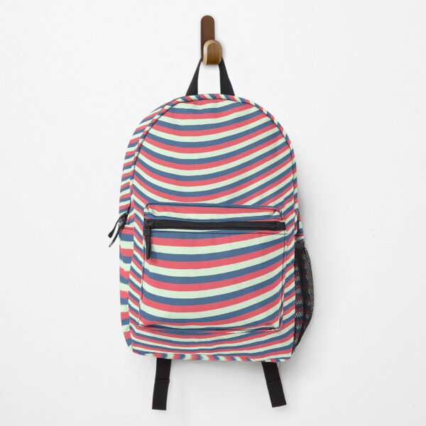 Item preview, Forest mint,bubblegum pink and baltic blue color strips waves. designed and sold by Designfs.