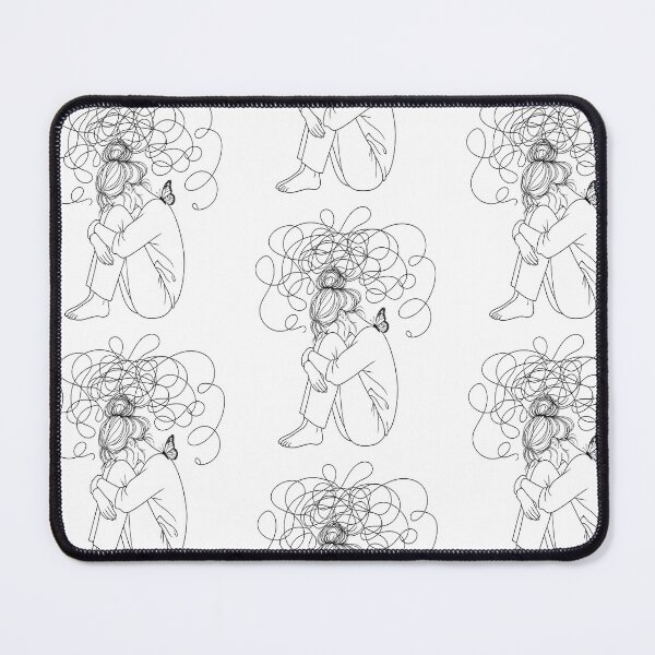 Item preview, Overthinking Mind Mental Health Line Art designed and sold by JMDG Studio.