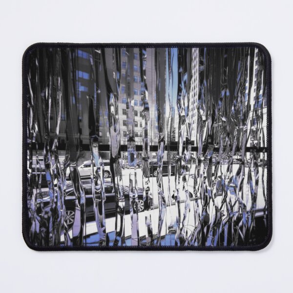 Item preview, Glass-Reflection Cityscape Through Vertical Strands designed and sold by CHROME & WILD AUTOMOTIVE ART & PHOTOGRAPHY.