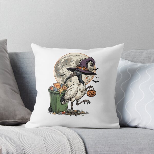 Item preview, Spooky Cute Halloween Bin Chicken Witch Under the Full Moon Pumpkin designed and sold by SOUFIANE1991.