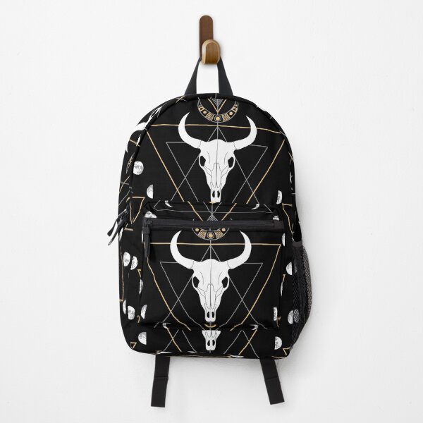 Item preview, Celestial Bull Skull Pattern with Moon Phases designed and sold by Sveta Aho.