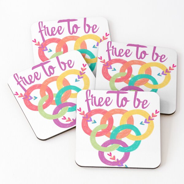 Item preview, Free To Be Colorful Interlocking Rings Arrow Art designed and sold by EchoPrint Co..