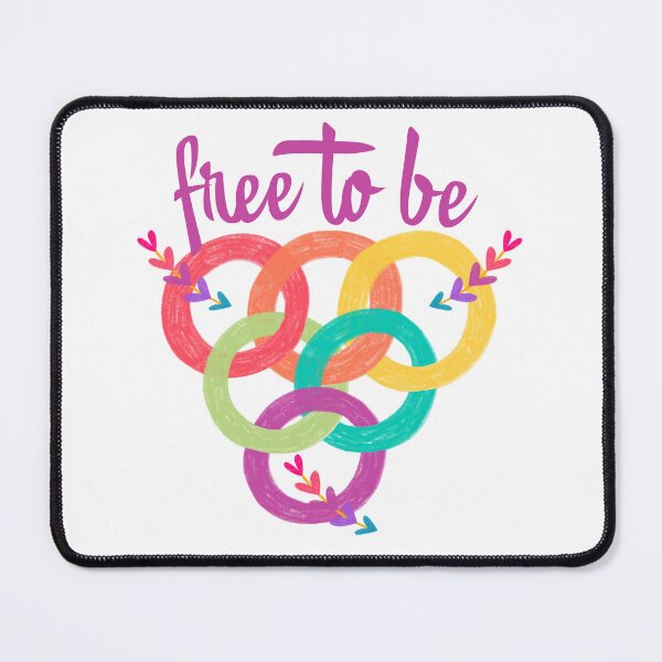 Item preview, Free To Be Colorful Interlocking Rings Arrow Art designed and sold by EchoPrint Co..