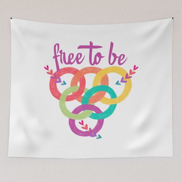 Item preview, Free To Be Colorful Interlocking Rings Arrow Art designed and sold by EchoPrint Co..