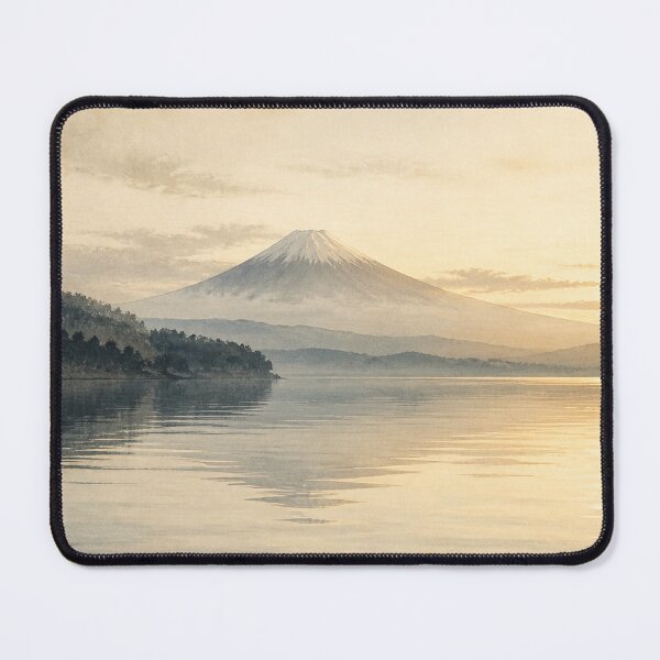 Item preview, Mount Fuji Lake Wall Art Poster | Still Waters Beneath Fuji, Japandi Japanese Landscape Print designed and sold by LuminaKage.
