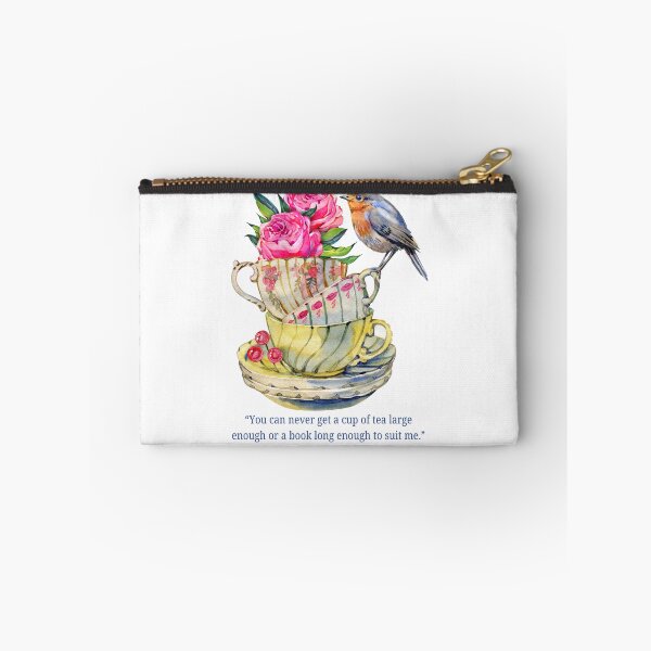 Item preview, Vintage Cup Stack with Bird and C. S. Lewis Tea Quote designed and sold by AnimaliaStar.
