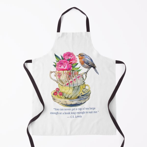 Item preview, Vintage Cup Stack with Bird and C. S. Lewis Tea Quote designed and sold by AnimaliaStar.