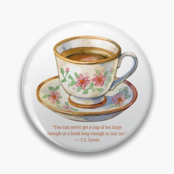 Item preview, Vintage Cup With C. S. Lewis Tea Quote designed and sold by AnimaliaStar.
