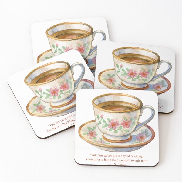 Item preview, Vintage Cup With C. S. Lewis Tea Quote designed and sold by AnimaliaStar.