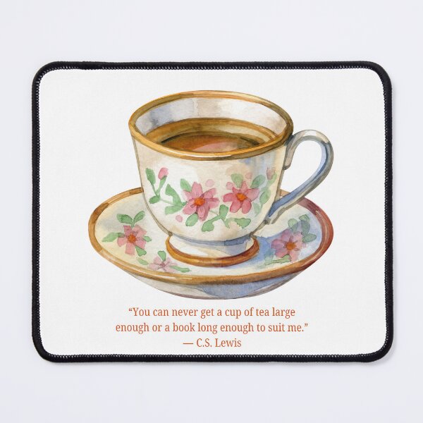 Item preview, Vintage Cup With C. S. Lewis Tea Quote designed and sold by AnimaliaStar.
