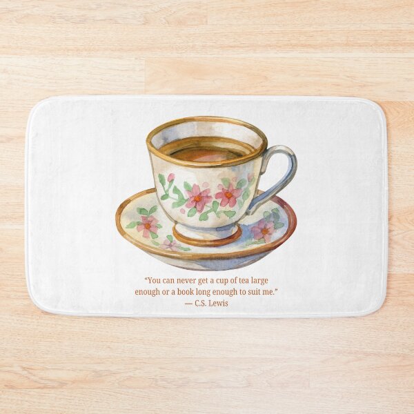 Item preview, Vintage Cup With C. S. Lewis Tea Quote designed and sold by AnimaliaStar.