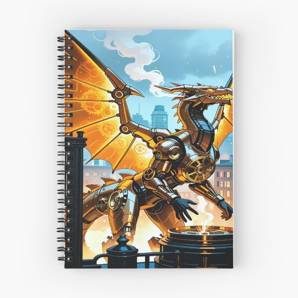 Item preview, Epic 4K Mecha Steampunk Fantasy Dragon Art designed and sold by Freestyle Prints.