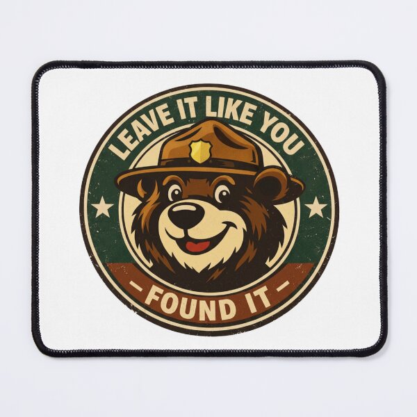 Item preview, Leave It Like You Found It Vintage Park Ranger Bear Badge designed and sold by GabeMountainArt.