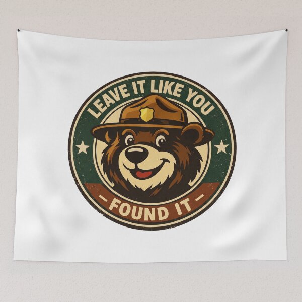 Item preview, Leave It Like You Found It Vintage Park Ranger Bear Badge designed and sold by GabeMountainArt.