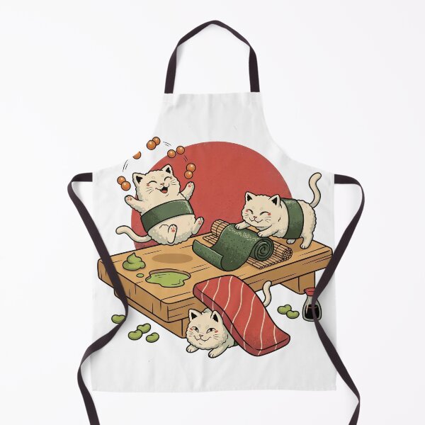 Item preview, Sushi Kitty Trio – Cute Japanese Food Cats designed and sold by Timegraf.