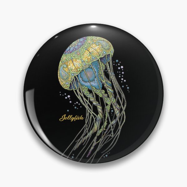 Item preview, JELLYFISH, OCEAN ART, MARINE LIFE, SEA CREATURE, BOHO ART, BOHEMIAN DESIGN designed and sold by classic car craze.