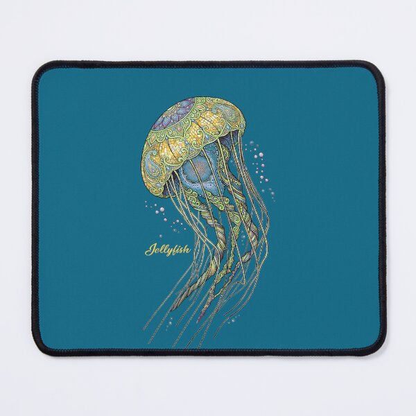 Item preview, JELLYFISH, OCEAN ART, MARINE LIFE, SEA CREATURE, BOHO ART, BOHEMIAN DESIGN designed and sold by classic car craze.