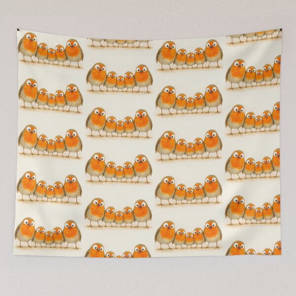 Item preview, Gorgeous Gang of Robins ' HaPPY RoBiNS ' BY SHiRLeY MacARTHuR designed and sold by Shirley MacArthur Art.
