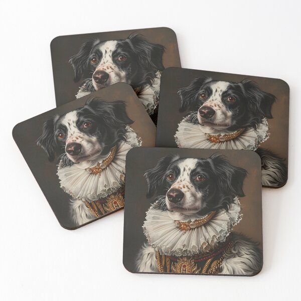 Item preview, Aristocratic Border Collie – Renaissance Royal Dog Portrait designed and sold by Artdavesalzburg.