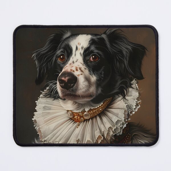 Item preview, Aristocratic Border Collie – Renaissance Royal Dog Portrait designed and sold by Artdavesalzburg.