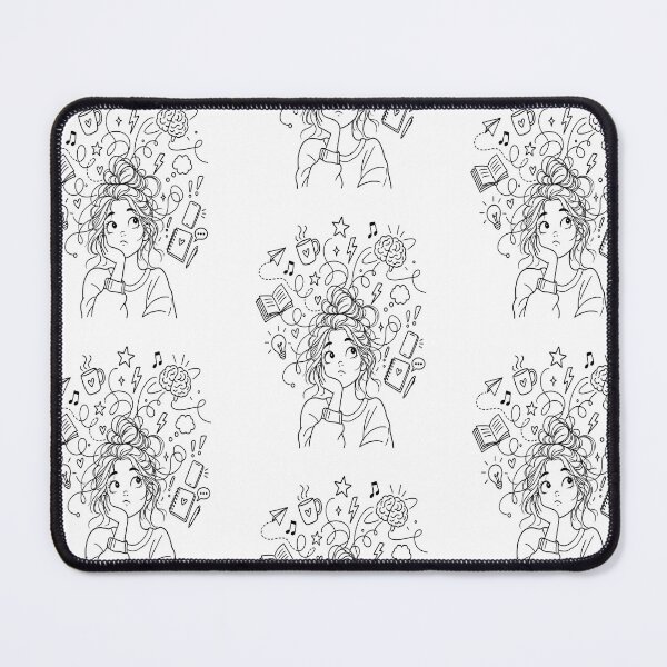 Item preview, Overthinking Busy Mind Mental Health Art designed and sold by JMDG Studio.