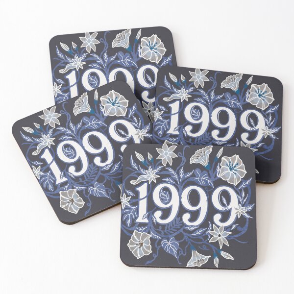 Item preview, Vintage 1999 Art Nouveau Blue Botanical Floral designed and sold by altastudio.