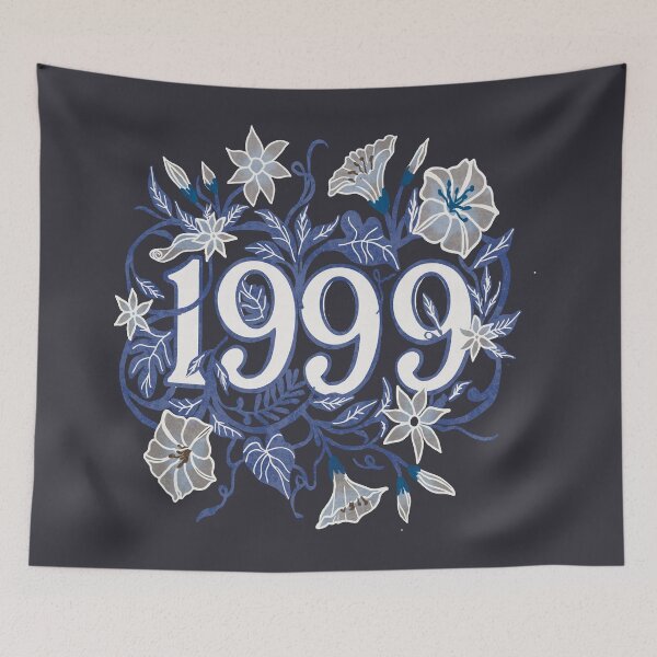 Item preview, Vintage 1999 Art Nouveau Azul Botánico Floral designed and sold by altastudio.