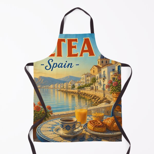 Item preview, Altea, Spain: Vintage-Style Painterly Travel Poster designed and sold by LSVart.
