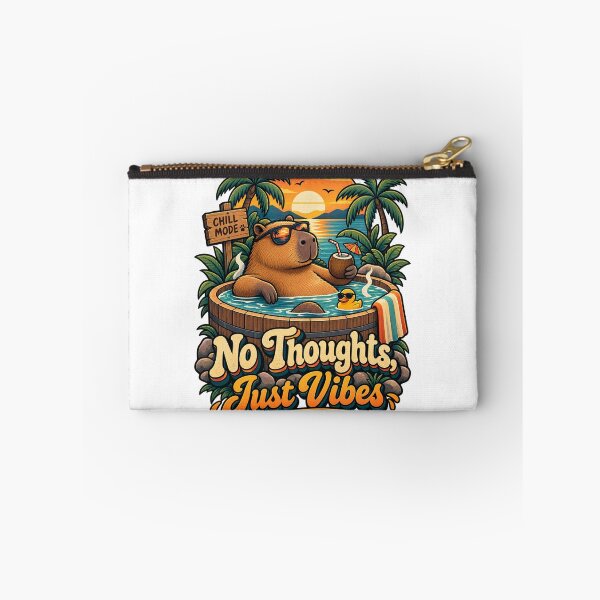 Item preview, Capybara No Thoughts Just Vibes – Retro Hot Tub Chill Animal designed and sold by LuxeBuzz.