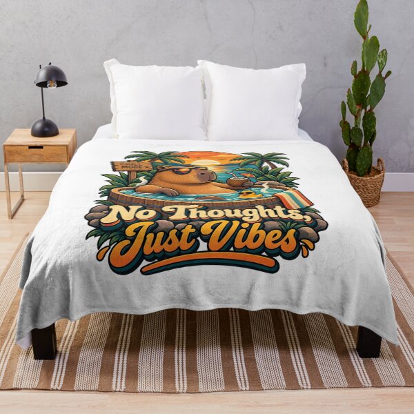 Item preview, Capybara No Thoughts Just Vibes – Retro Hot Tub Chill Animal designed and sold by LuxeBuzz.