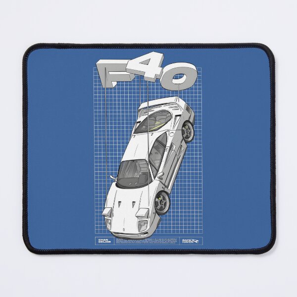 Item preview, F40 Supercar Blueprint Art Print designed and sold by PrimeRacer.