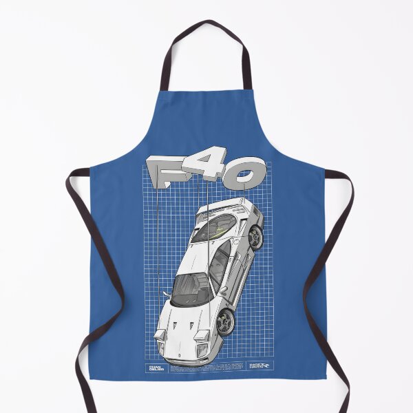 Item preview, F40 Supercar Blueprint Art Print designed and sold by PrimeRacer.