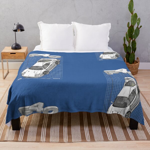 Item preview, F40 Supercar Blueprint Art Print designed and sold by PrimeRacer.