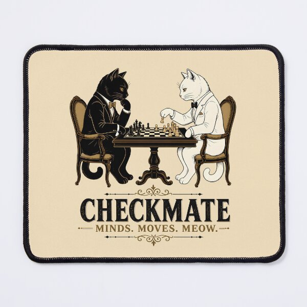 Item preview, Checkmate - Cats play chess designed and sold by ParadoxParadox.