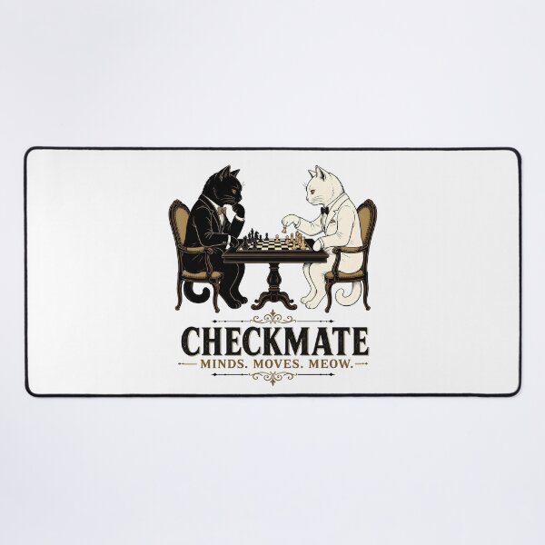 Item preview, Checkmate - Cats play chess designed and sold by ParadoxParadox.