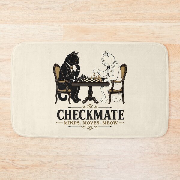 Item preview, Checkmate - Cats play chess designed and sold by ParadoxParadox.