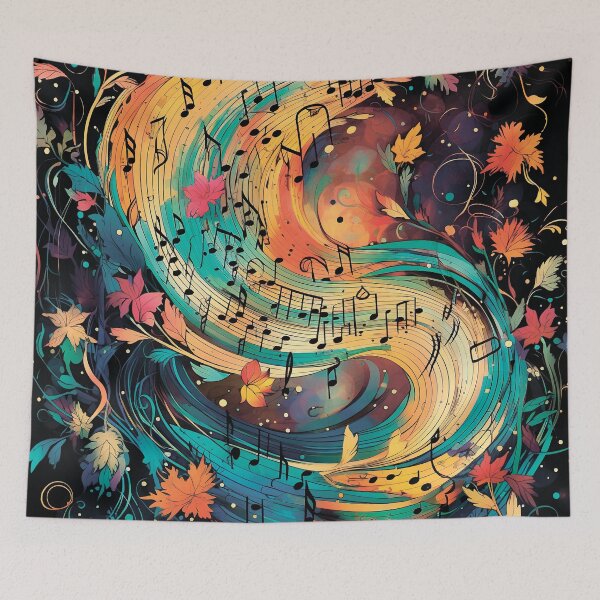 Item preview, Musical pattern. Musical notes and flowers. designed and sold by MagelliShop.