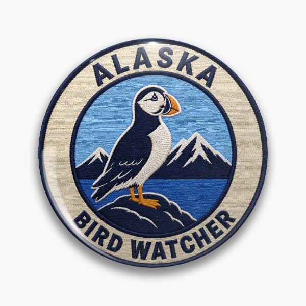 Item preview, Alaska Bird Watcher – Horned Puffin Coastal Patch designed and sold by American Fieldmark Studio.