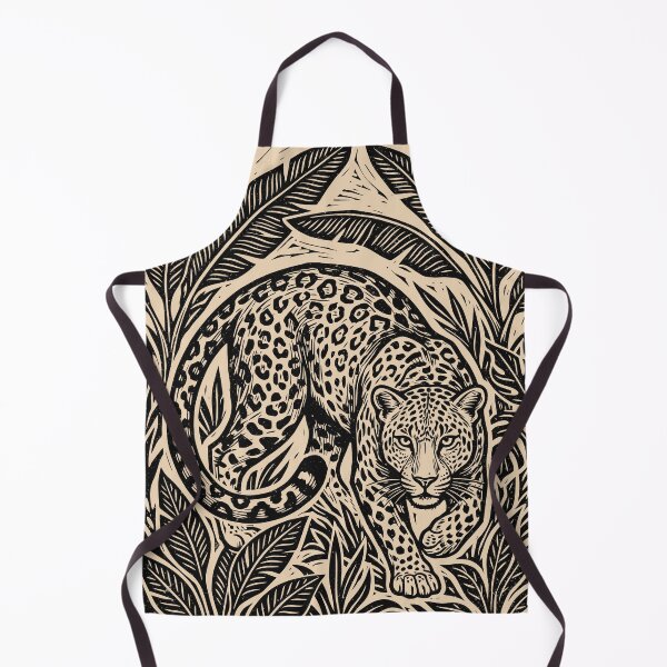 Item preview, Leopard Linocut Vintage Jungle Cat Woodland Animal   designed and sold by Y-Vibes.
