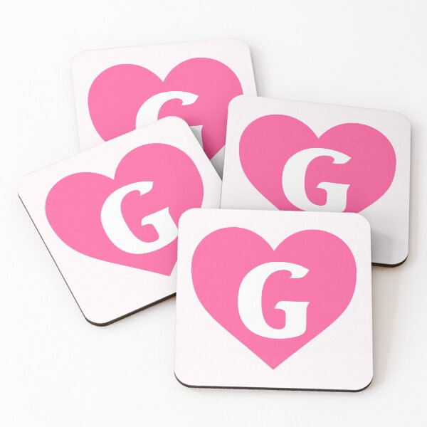 Item preview, Alphabet Letter G Pink Heart designed and sold by Jeallan Designs.