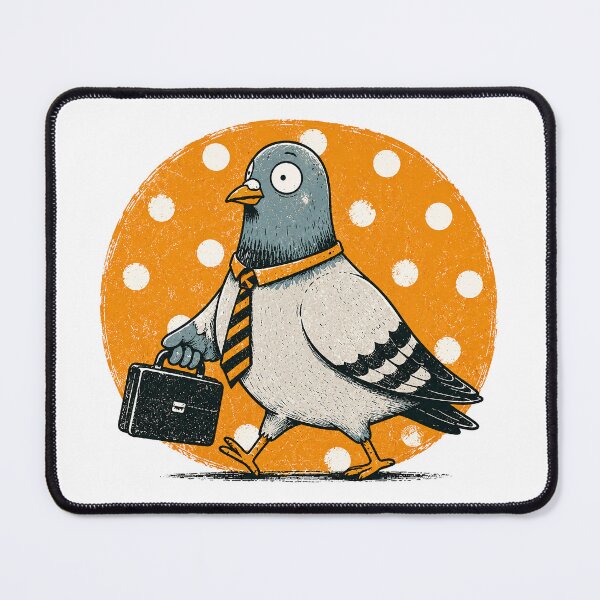 Item preview, small pigeon commuting with a briefcase designed and sold by alex889art.