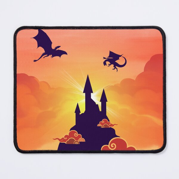 Item preview, Magical Kingdom Fantasy Sunset Castle Art designed and sold by BlueTideGallery.