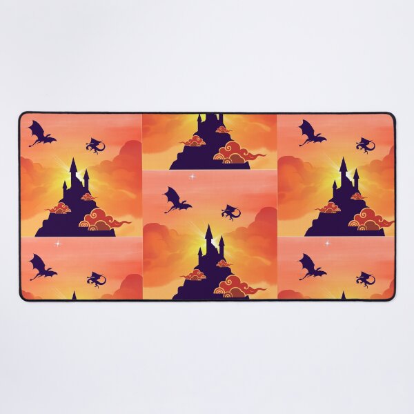 Item preview, Magical Kingdom Fantasy Sunset Castle Art designed and sold by BlueTideGallery.