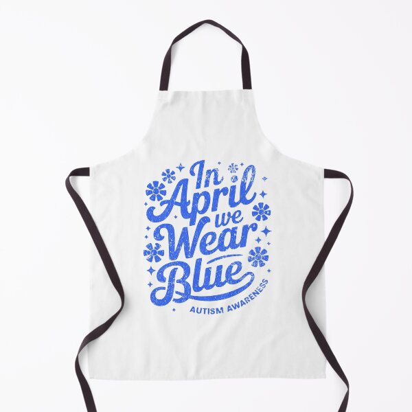 Item preview, In April We Wear Blue Autism Awareness Retro Flowers designed and sold by drchzak.
